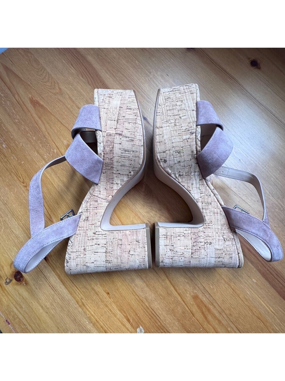 Steve Madden chunky heeled leather beige sandals size 10